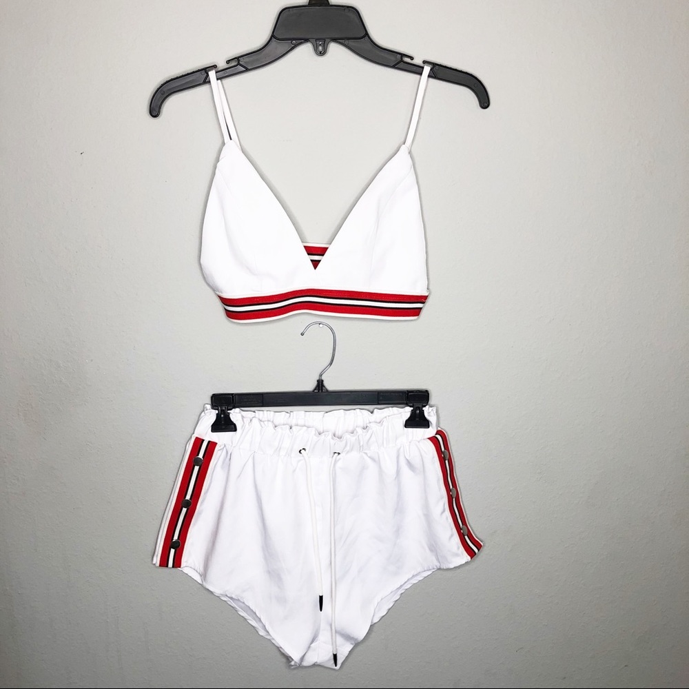 Bra Two Piece Shorts Tracksuit